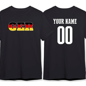 Germany Country T Shirt Flag Letters Soccer Team World Cup Custom Name Number