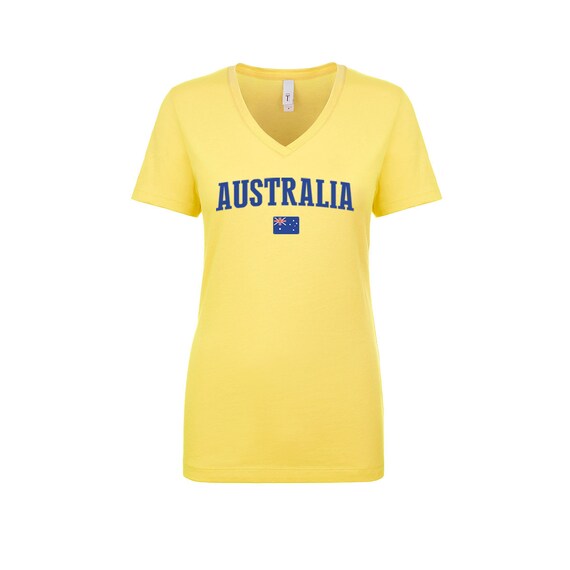 Army sporadisk klæde Australia V Neck Shirts Women Lady 100% Cotton Tee Any Sports - Etsy