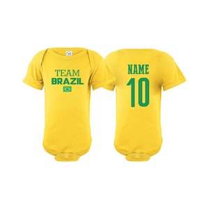 Team Brazil T shirt matching t-shirt set Soccer football Futbol  national Team Men Woman Kids Family  Infant Pride Flag