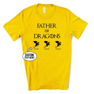 Father of dragons game of thrones dad shirt fathers day shirt fathers day gift from kids gift for dad personalized gift for dad FDV2 image 8