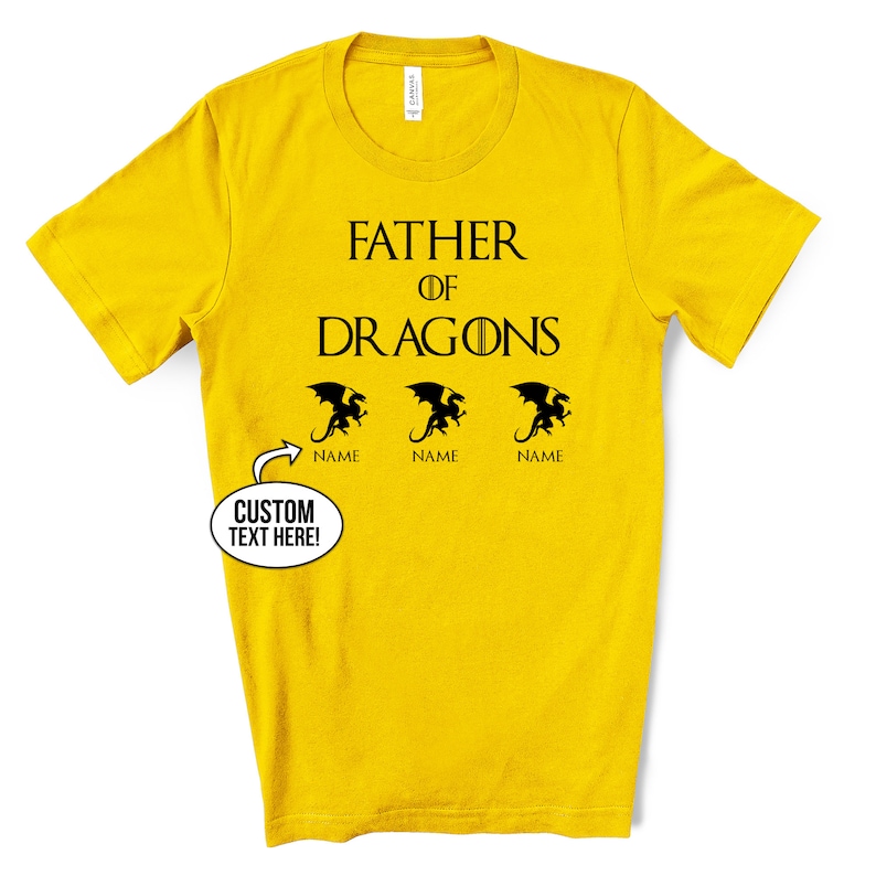 Father of dragons game of thrones dad shirt fathers day shirt fathers day gift from kids gift for dad personalized gift for dad FDV2 image 8