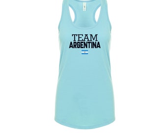 Argentina Team Pride Tank top shirts Women Lady - 100% cotton tee National Team shirt
