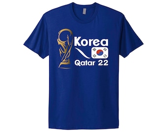 Korea National Football Team Soccer Korea Fan T-Shirt Add Custom Name and Number