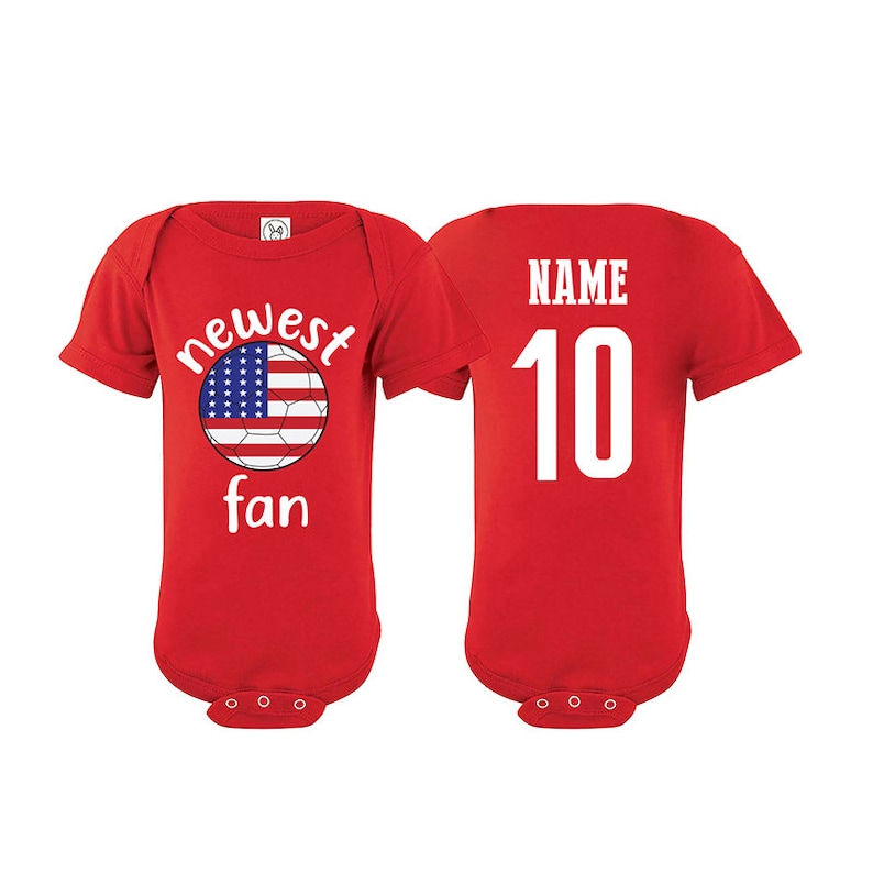 Tee National Team Usa Bodysuit Add your Name and Number Infant Clothing Newest Fan Bodysuit Soccer Baby Outfit Girls Boys T shirt