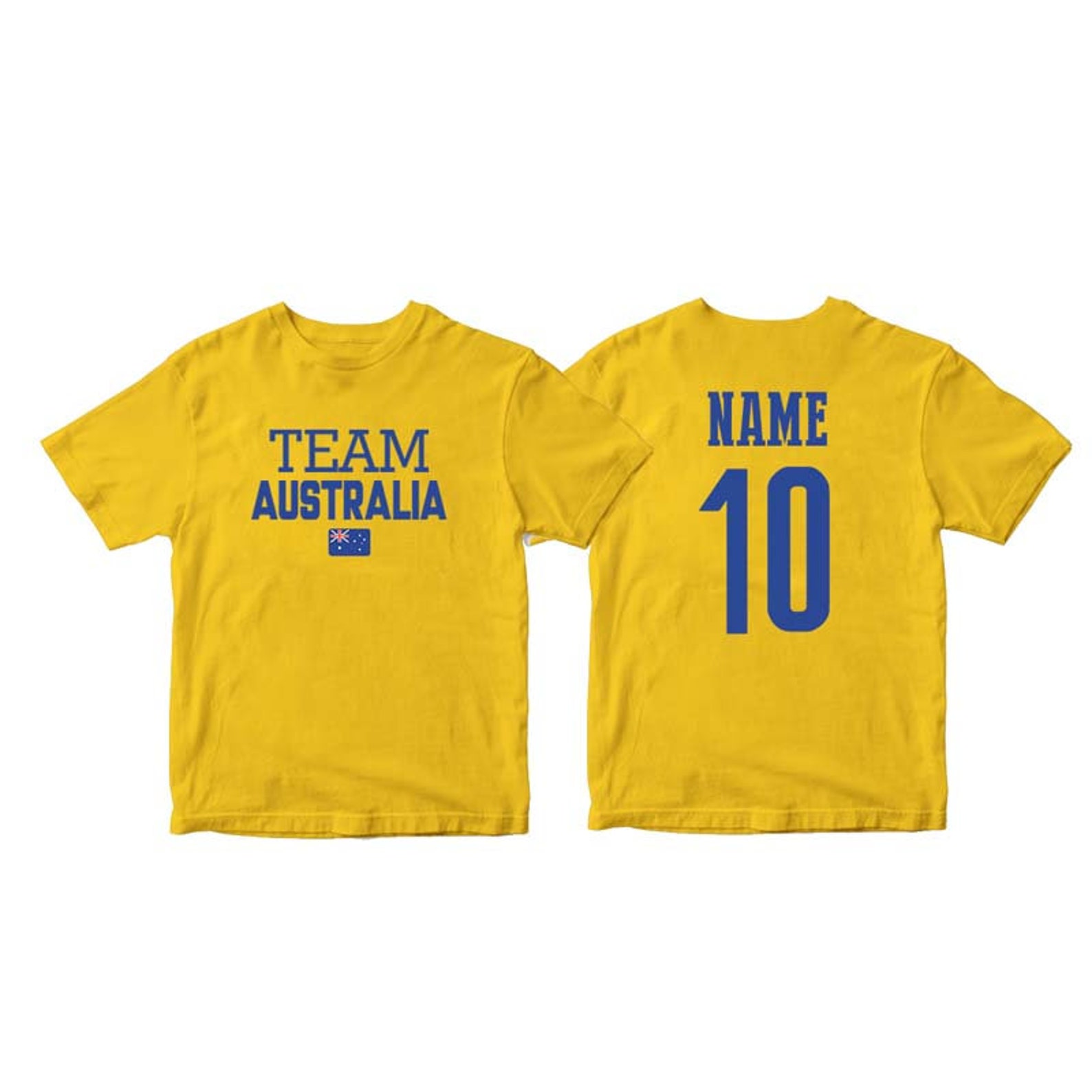 Team Australia T Shirt Matching Tshirt Set Soccer Football Etsy