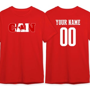 Canada Country T Shirt Flag Letters Soccer Team World Cup Custom Name Number