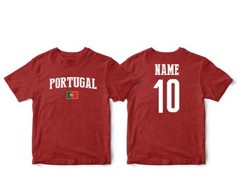 Portugal Sports T-shirt Fan tee  Country Pride Men's and Kids Youth  Customized Name and Number