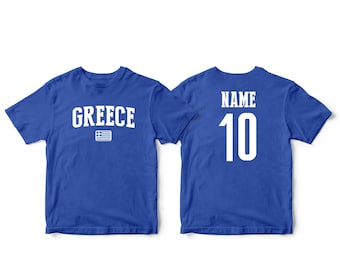 Greece Sports T-shirt Grecia Fan tee  Country Pride Men's and Kids Youth  Customized Name and Number