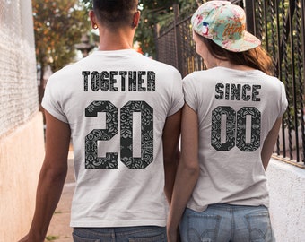 Together Since Couple Matching Shirts, Valentines Day Shirt Gifts, Couples shirts, Couple Gift