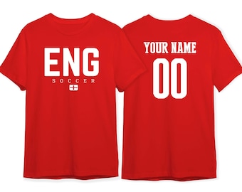England T shirt Flag Logo National Team Football 2026 Custom Customized Sports Name Number