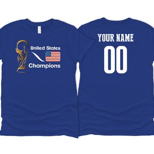 United States National Team Spirit T shirt Unisex for Womens Soccer Football Flag Logo Design Customizable Sports Name Number