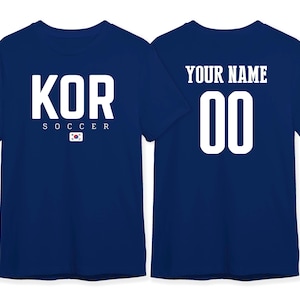Korea T shirt Flag Logo National Team Football 2022 Custom Customized Sports Name Number