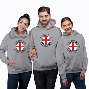 England Team Hoodie Sweatshirt - Adult & Youth Sizes - England National Team Pride, Custom Hoodie Gift