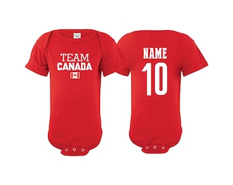 Team Canada T shirt matching t-shirt set Soccer football Futbol  national Team Men Woman Kids Family  Infant Pride Flag