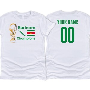 Surinam National Team Spirit T shirt Unisex for Womens Soccer Football Flag Logo Design Customizable Sports Name Number