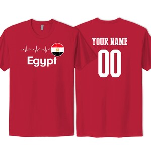 Egypt T shirt Flag Logo National Team Football Female 2023 Custom Customized Sports Name Number