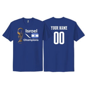 Israel National Team T shirt Flag Logo design soccer Football Female 2023 Custom Customized Sports Name Number