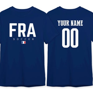 France T shirt Flag Logo National Team Football World Cup 2022 Custom Customized Sports Name Number
