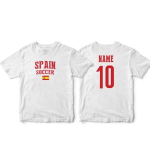 Spain Sports España T-shirt Fan tee  Country Pride Men&#39;s Customized Name and Number National Team