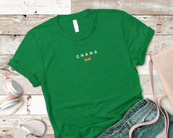 Ghana National Team Minimalistic Ghana Flag design unisex Shirts for women men's T shirt
