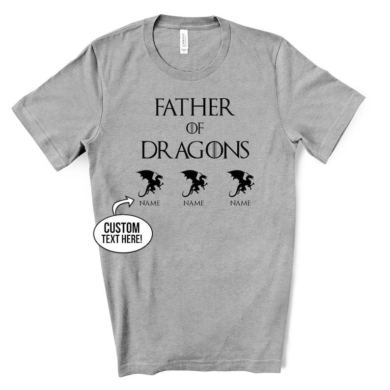 Father of dragons game of thrones dad shirt fathers day shirt fathers day gift from kids gift for dad personalized gift for dad FDV2 image 1