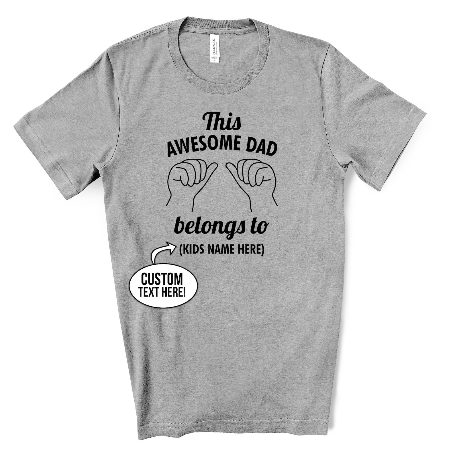 This Awesome Dad Belongs to Dad Shirt Fathers Day Shirt Best Etsy