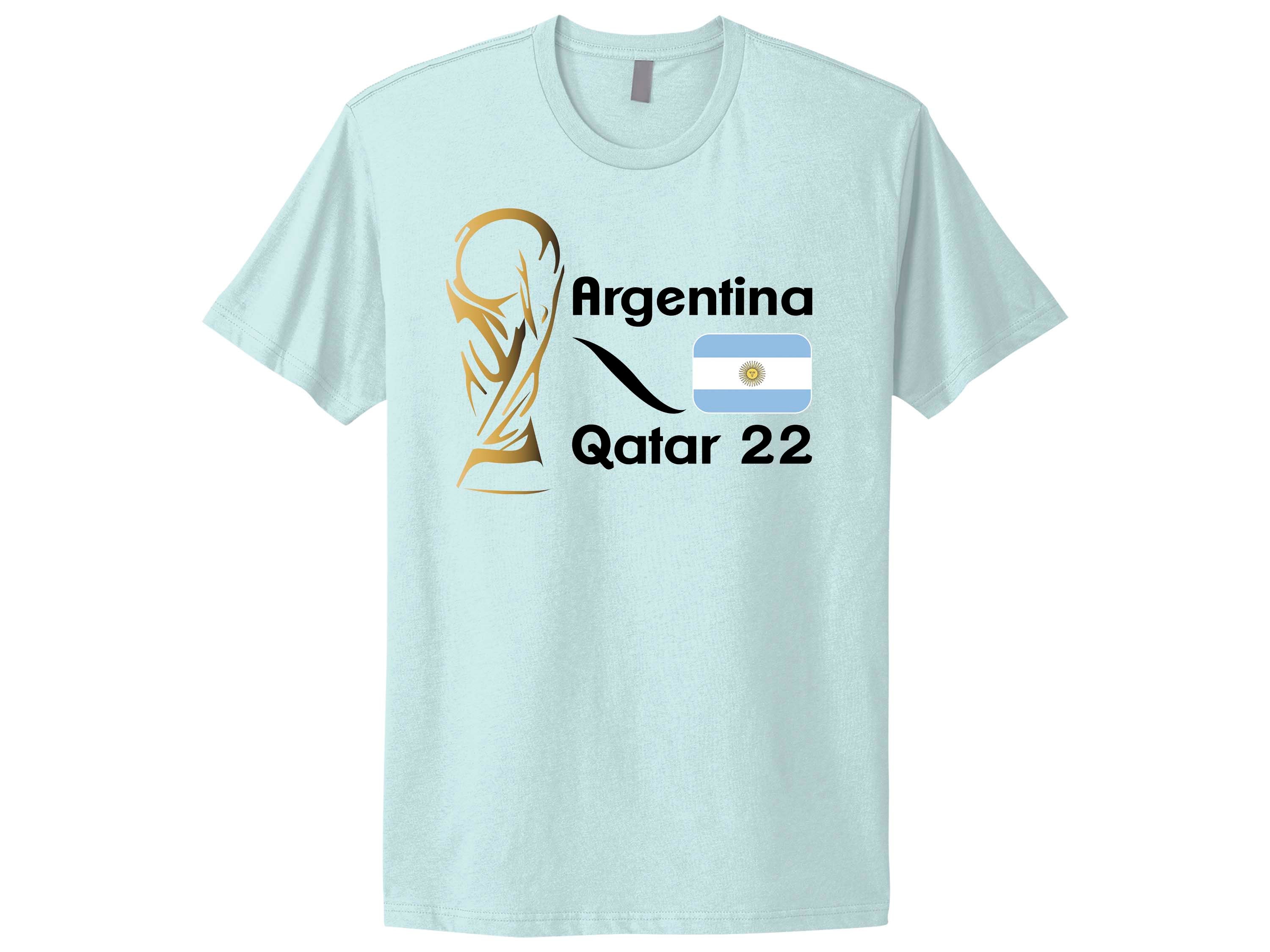 Argentina  National Football Team Soccer Argentina Fan T-Shirt Add Custom Name and Number Double sided tshirt