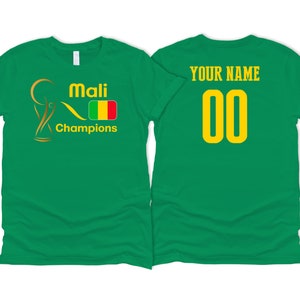 Mali National Country Team Sport Soccer T shirt Simple Flag Logo Football Female Womens 2023 Custom Name and Number Printed in USA