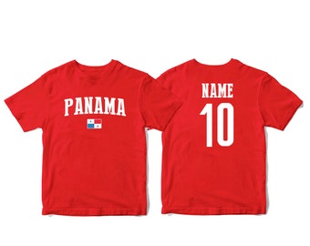 Panama Sports T-shirt Fan tee  Country Pride Men's and Kids Youth  Customized Name and Number