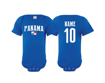 Panama Bodysuit Add your Name and Number Infant Clothing  Newest Fan Bodysuit Soccer Baby Outfit  Girls Boys T shirt - Tee National Team