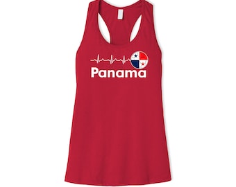 Panama National Tank Top Futbol Soccer Flag Colors Design Print For Adults Female Women