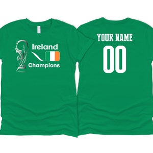 Ireland National Team Country Soccer T shirt Silver Flag Football Print Female Womens Customized Sports Design Name Number