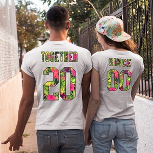 Together Since Couple Matching Shirts, Valentines Day Shirt Gifts, Couples shirts, Couple Gift