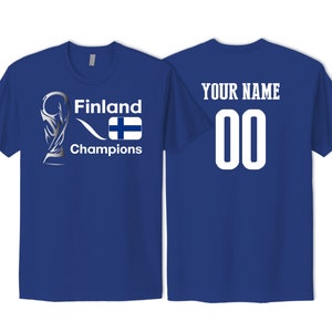 Finland National Team soccer T shirt Flag design Football Female Womens 2023 Custom Customized Sports Name Number