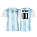 Argentina T-Shirt - Adults and  Kids Sizes - Flag Jersey Personalized Your Name 