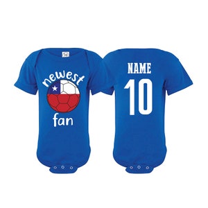 Chile Bodysuit Add your Name and Number Infant Clothing  Newest Fan Bodysuit Soccer Baby Outfit  Infant Girls Boys T shirt - Tee
