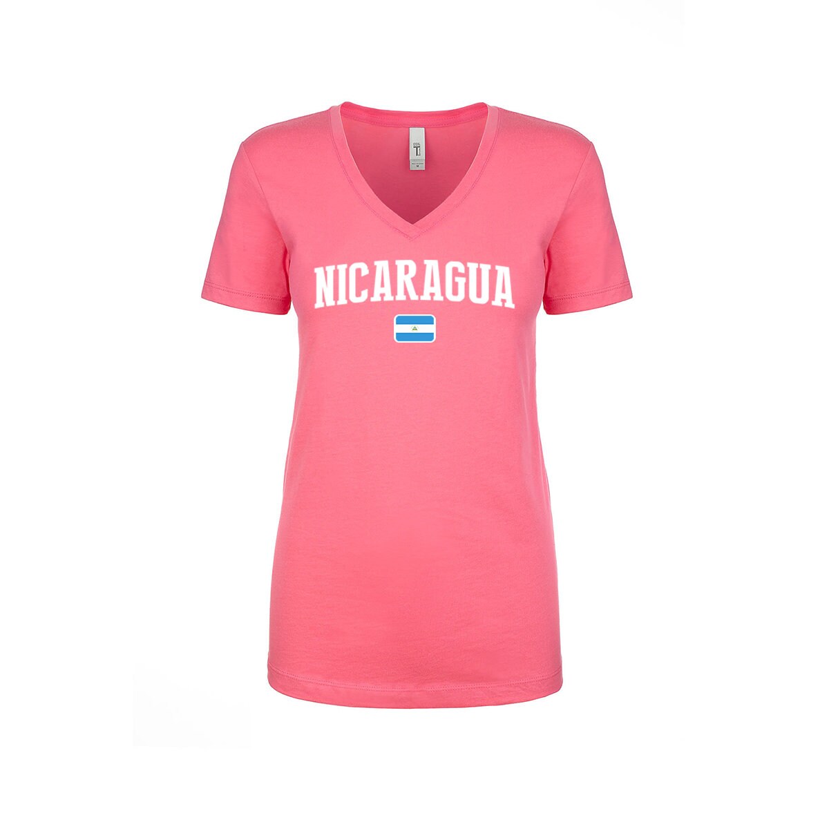 Nicaragua V Cuello Camisetas Mujer Dama algodón Camiseta - España