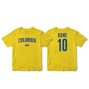 Colombia Sports T-shirt Fan tee  Country Pride Men&#39;s and Kids Youth  Customized Name and Number