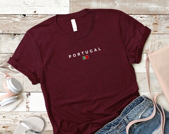 Portugal National Team Minimalistic Portugal  Flag design unisex Shirts for women men's T shirt