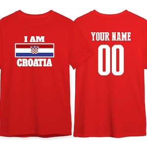 Croatia Flag T Shirt Team Country Soccer World Cup 2022 Custom Name Number