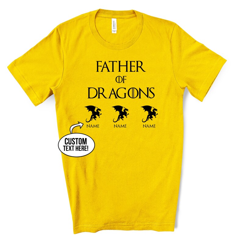 Father of dragons game of thrones dad shirt fathers day shirt fathers day gift from kids gift for dad personalized gift for dad FDV2 image 6