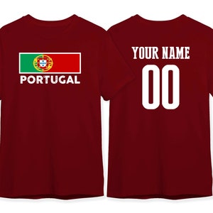 Portugal Flag vintage letters T Shirt Team Country Soccer World Cup 2022 Custom Name Number