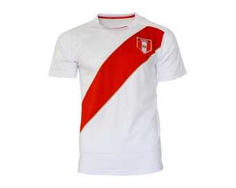 IRON1974 Womens Flag of Peru Short Sleeve T-Shirt Baseball Tees IRON1974 Womens Flag of Peru Short Sleeve T-Shirt Baseball Tees