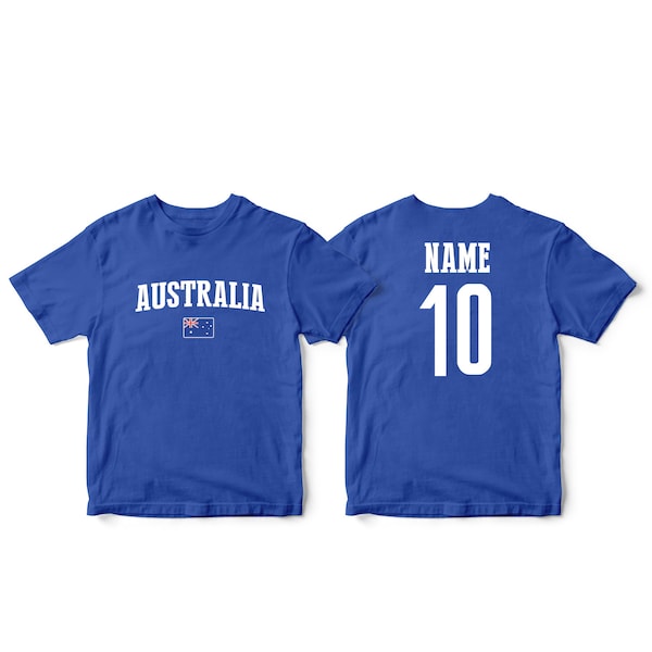 Australia Sports T-shirt Fan tee  Country Pride Men's Customized Name and Number National Team