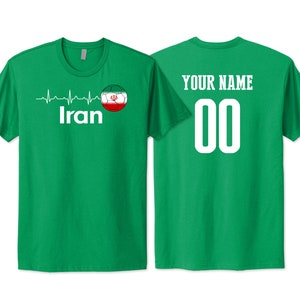 Iran T shirt Flag Logo National Team Football Female 2023 Custom Customized Sports Name Number