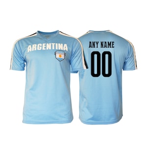 Argentina Soccer Football  Tee T-Shirt  all sizes  Adults and  Kids Sizes Flag Jersey Pride Personalized Your Name