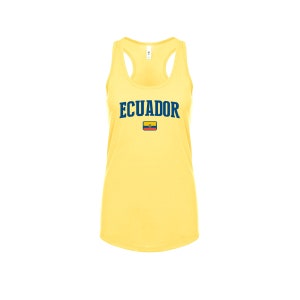 Ecuador Tank top shirts Women Lady  100% cotton tee Any Sports  National Team Soccer