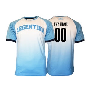 Argentina Soccer Football  T-Shirt - Adult & Youth - World cup Flag Jersey Personalized