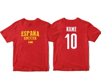 Spain Sports España T-shirt Fan tee  Country Pride Men's Customized Name and Number National Team