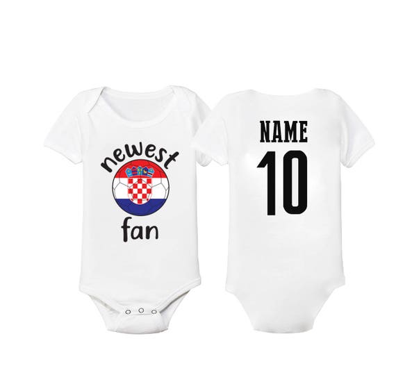 Croatia Baby Bodysuit 100/% Cotton Soccer Futbol Jersey Flag T-Shirt